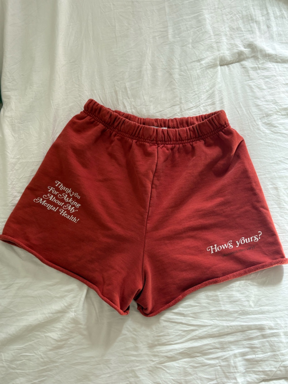 Women's Red Graphic Lounge Shorts - the Mayfair The Label